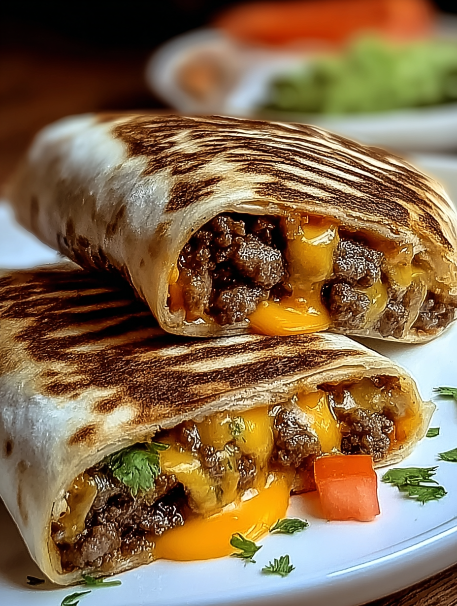 Gegrillte Cheeseburger-Wraps image 2