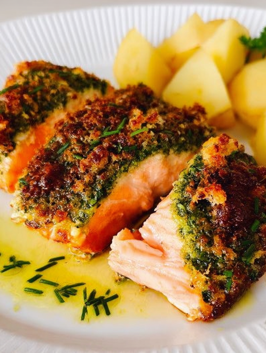 Knuspriger Lachs mit Knoblauch-Parmesan-Kruste zaubern image 2