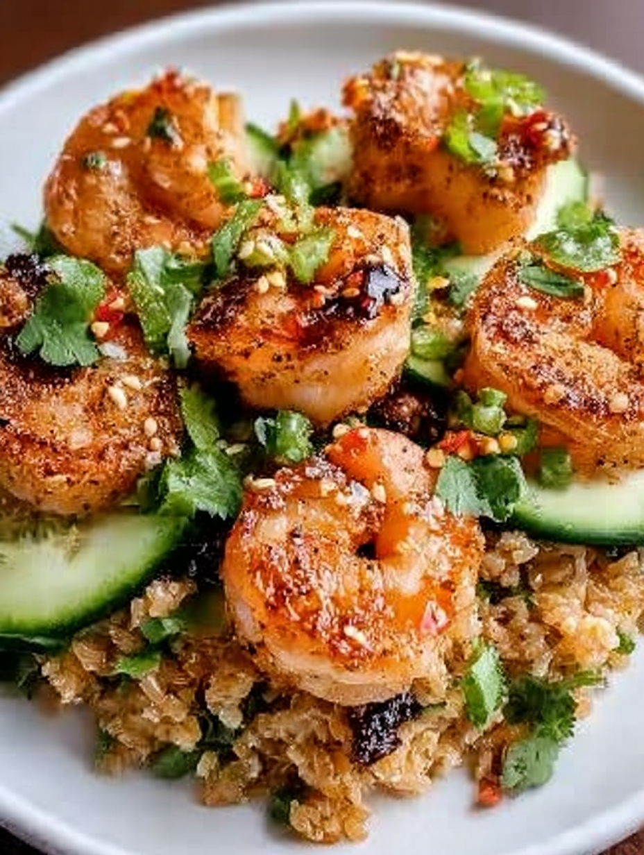 Knuspriger Reis mit scharfem Garnelen Salat image 2