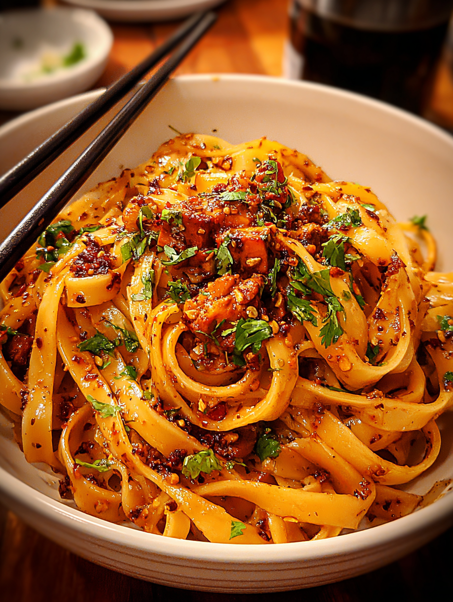 Scharfe Szechuan-Nudeln mit Knoblauch-Chili-Öl image 2