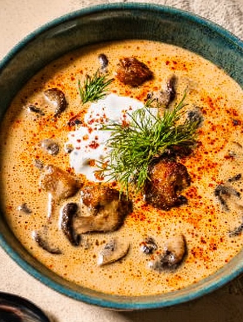 Cremige ungarische Pilzsuppe mit geräuchertem Paprika image 2