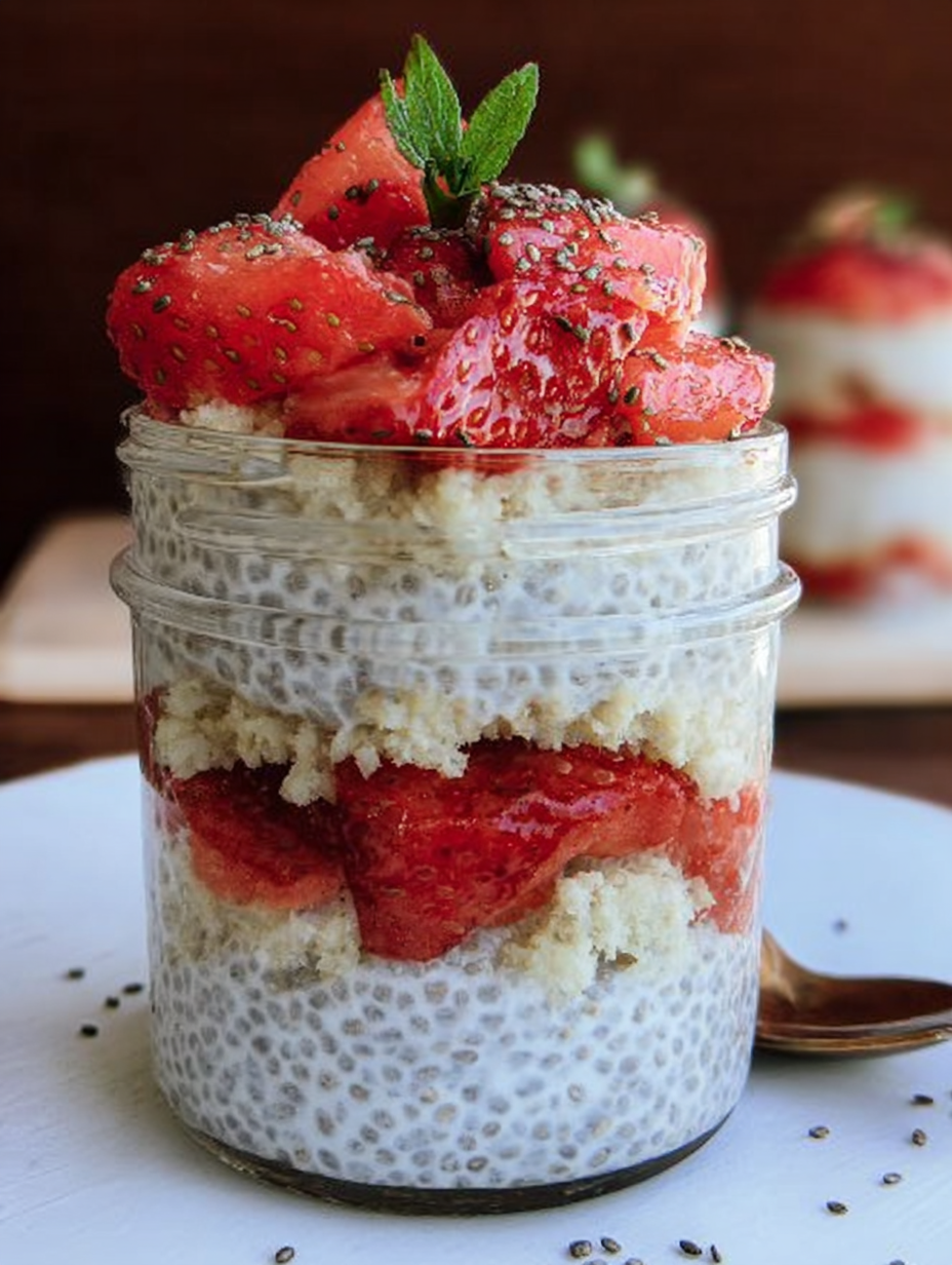 Erdbeer-Shortcake-Chia-Pudding image 2