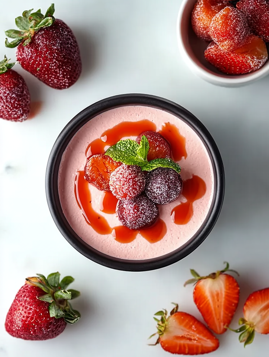 Erdbeermousse mit Erdbeersauce image 2