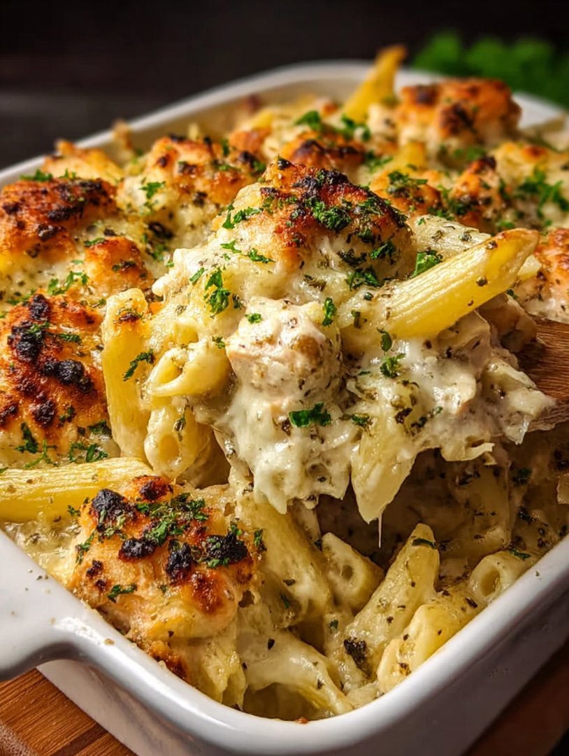 Hähnchen-Alfredo-Auflauf mit Bananenpfeffer image 2