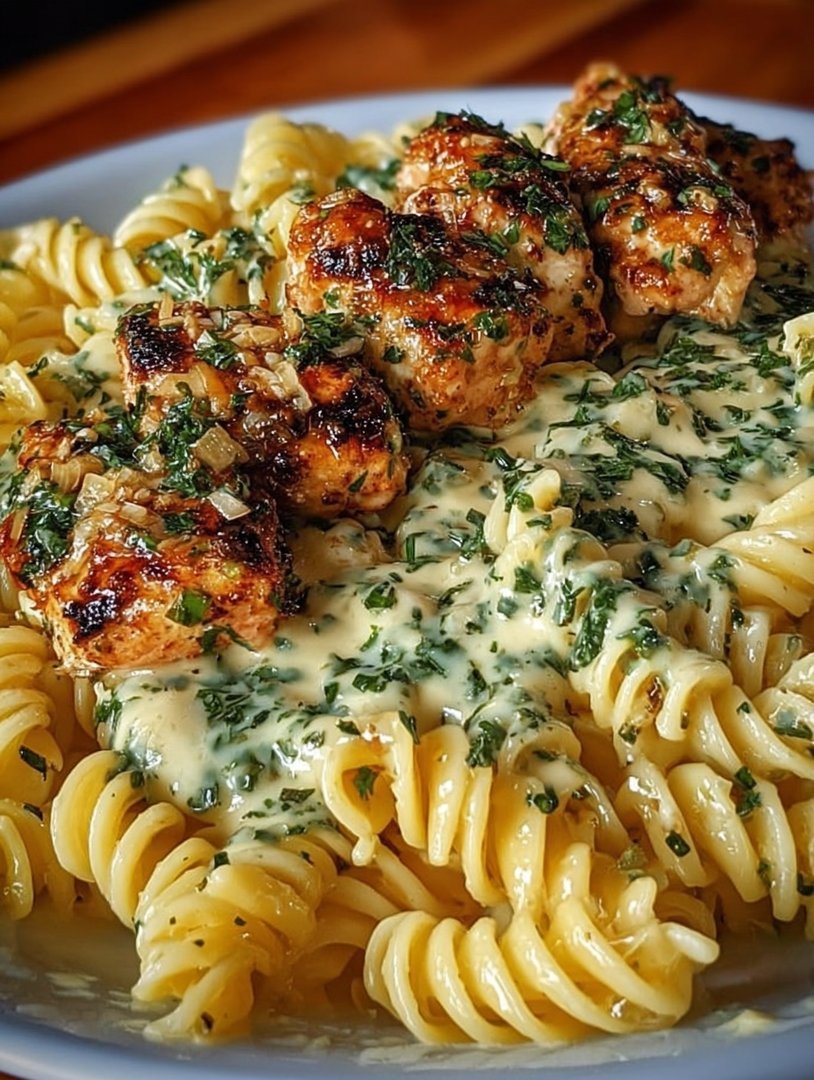 Käse-Nudeln mit cremiger Knoblauch-Parmesan-Sauce image 2