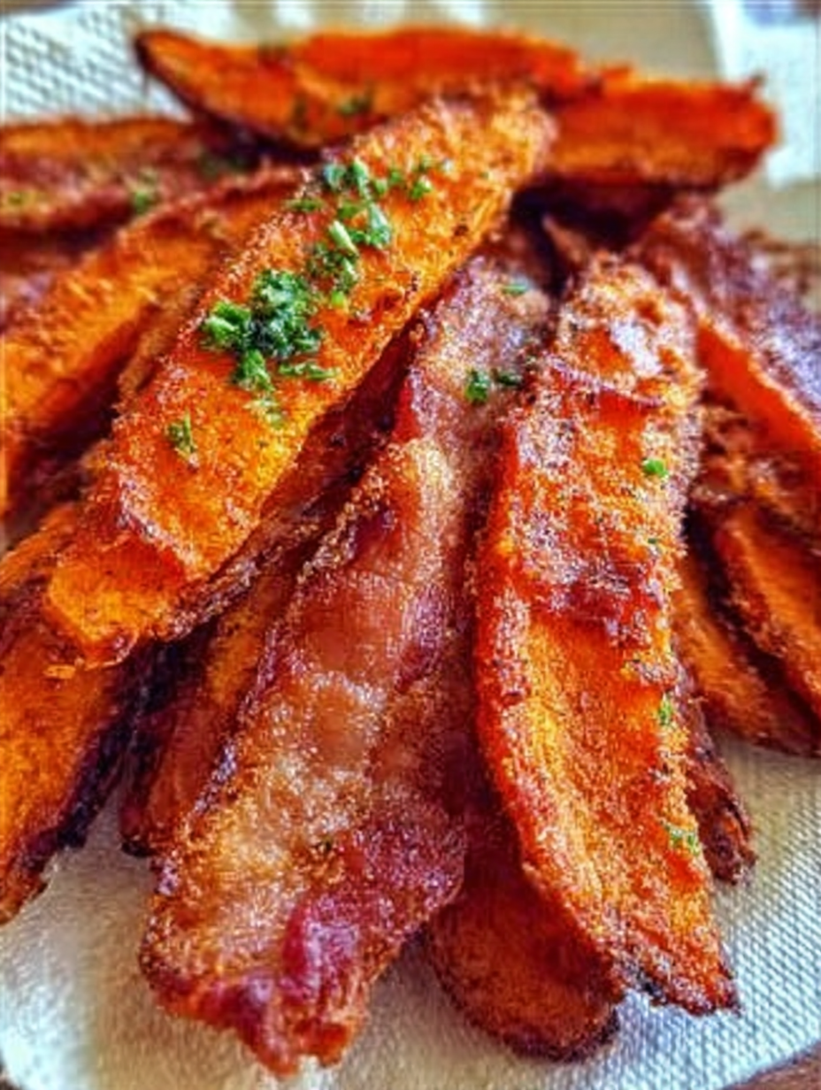 Knuspriges Karotten-Truthahn-Truthahn-Speck-De-Dinde, zubereitet in der Heißluftfritteuse image 2