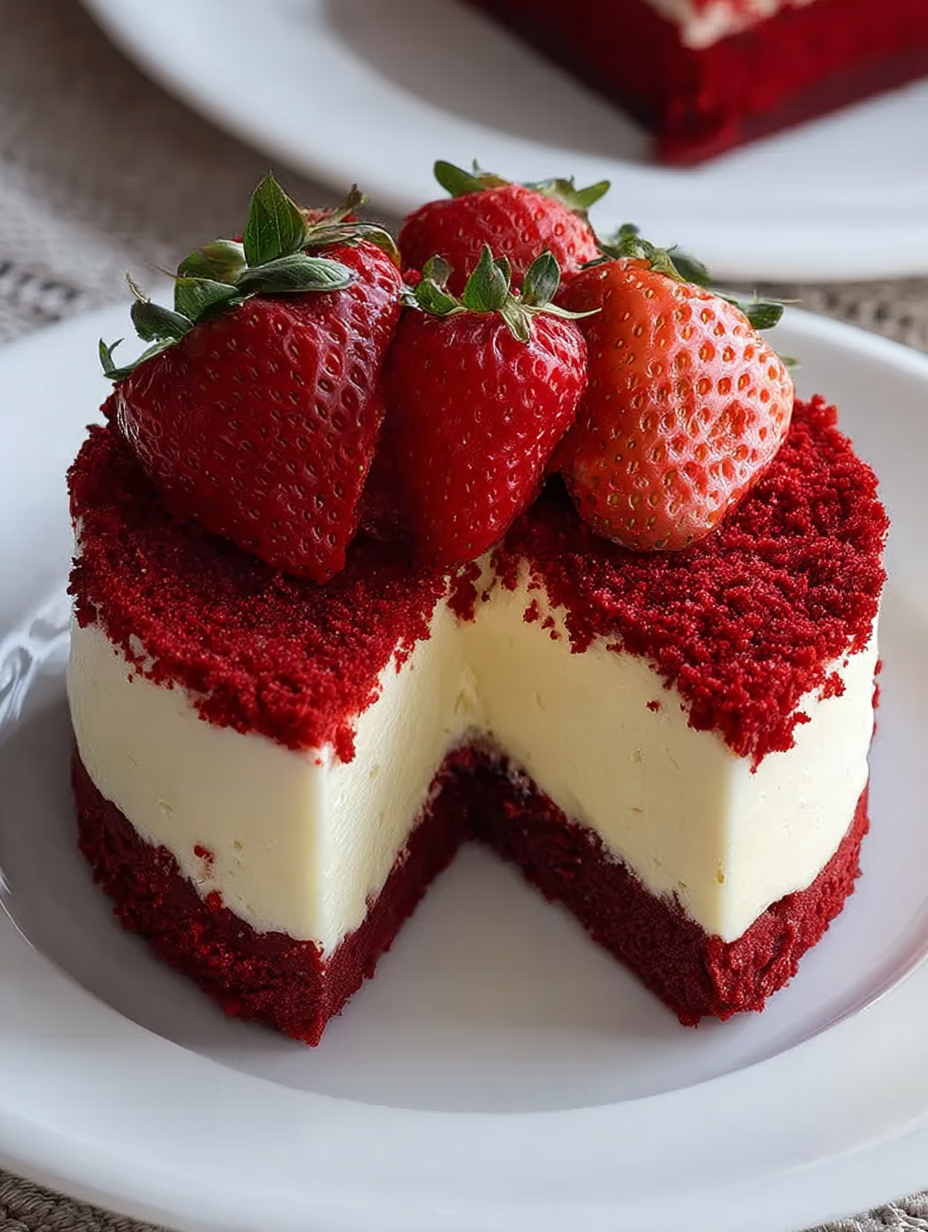 Red Velvet Erdbeer-Käsekuchen image 2