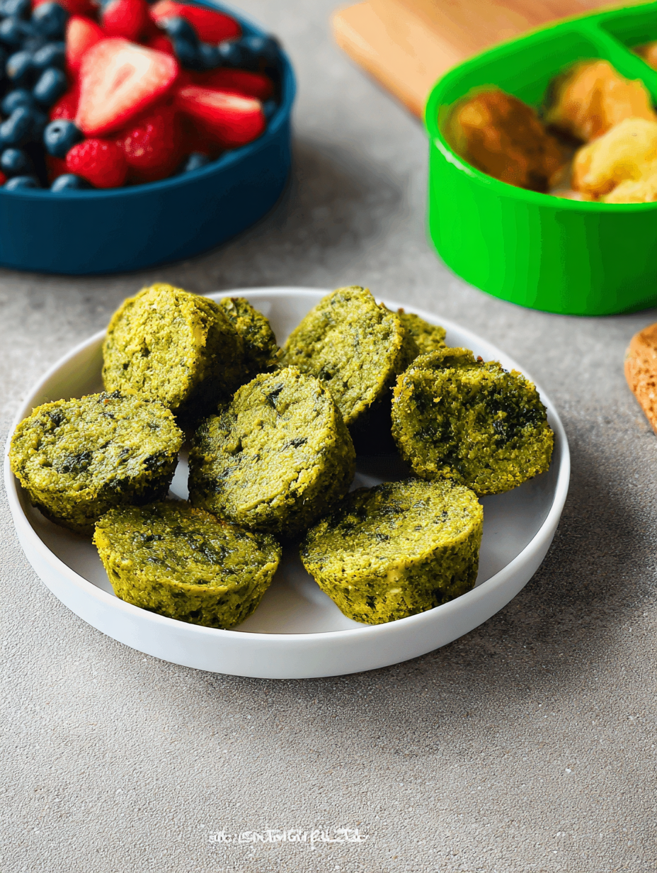 Spinatmuffin oder grüner Muffin image 2