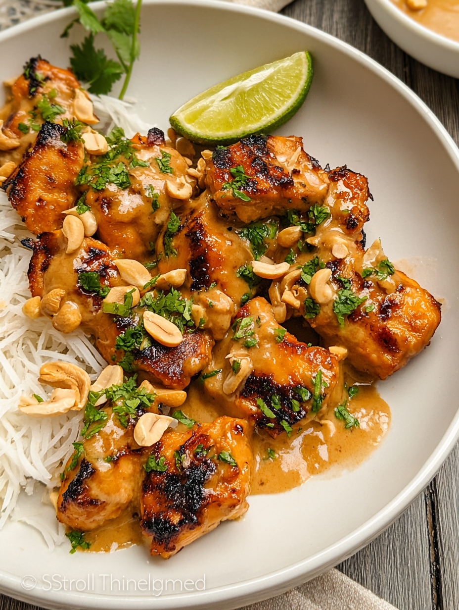 Thailändisches Erdnusshähnchen image 2