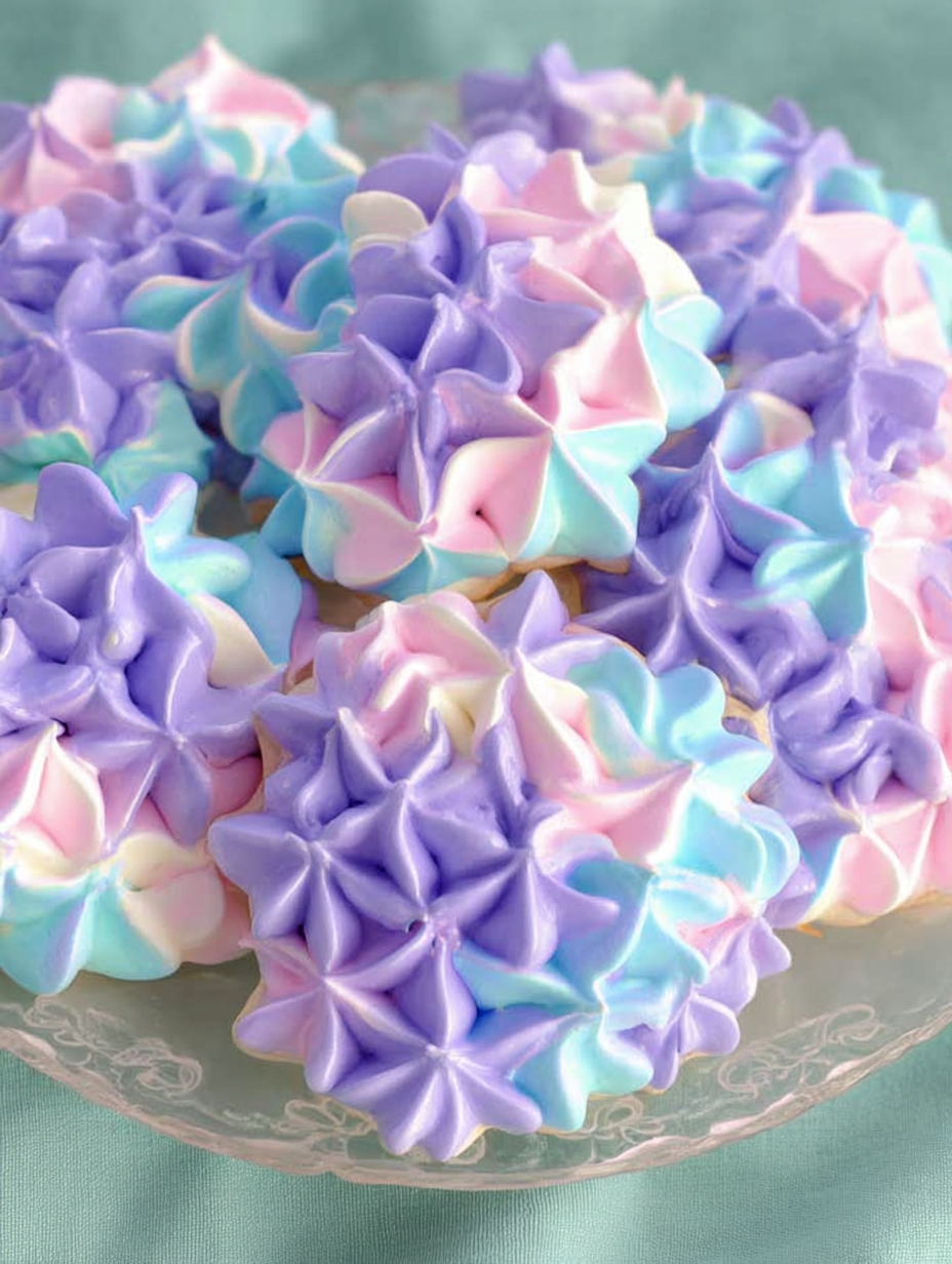 ge Hortensien-Baiser-Kekse. image 2