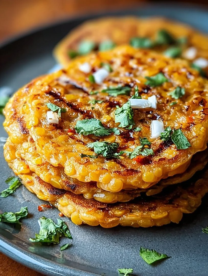 Energiespendende, herzhafte rote Linsenpfannkuchen image 2