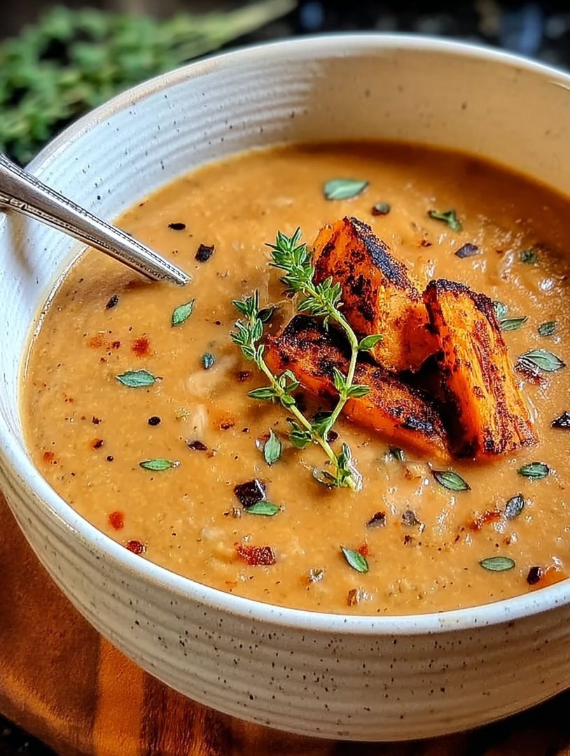 Herzhafte italienische Süßkartoffelsuppe image 2