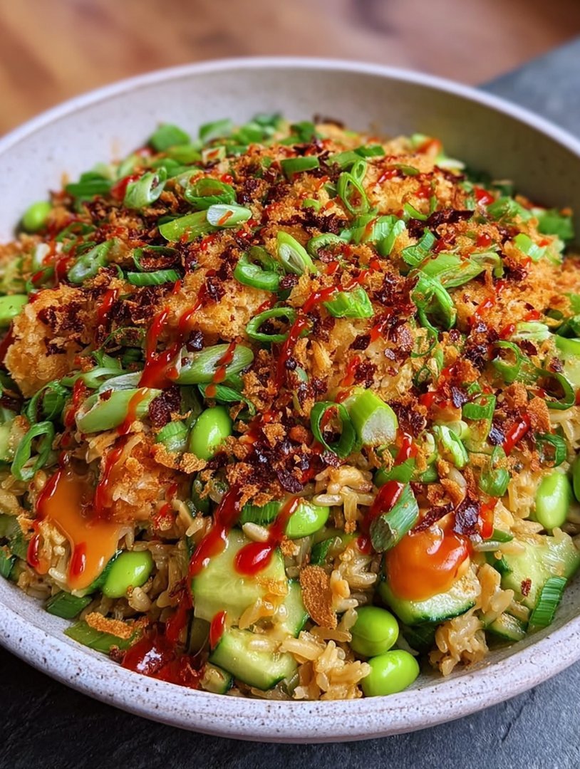 Knuspriger Reissalat mit Erdnuss-Chili-Dressing – ein veganer Genuss image 2