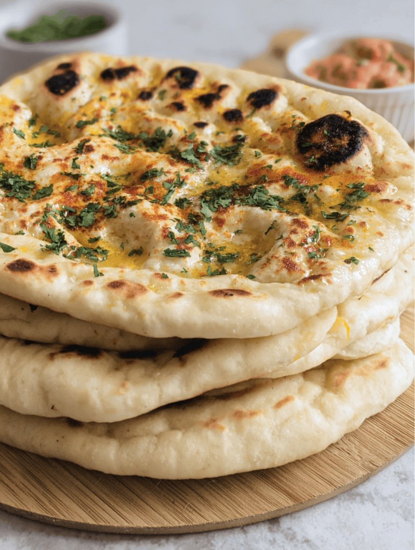 Naan mit Knoblauch-Hüttenkäse image 2