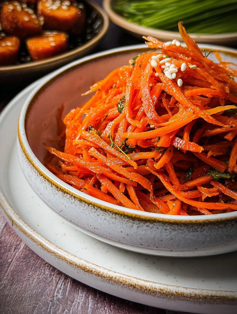 Scharfe koreanische Karotten – Morkovcha image 2